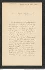 Nachlass Franz Steindachner, Brief von Wilhelm Pohl an Franz Steindachner (26.06.1906), Inv.Nr. 402.02, Seite 1